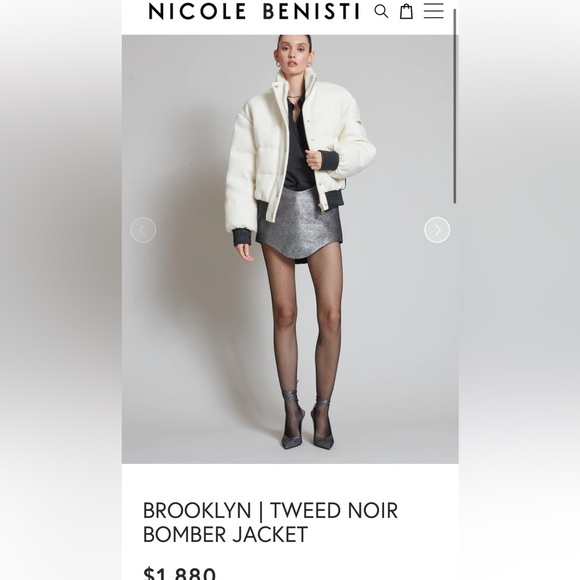 Elegant Ivory Puffer Tweed Jacket - Picture 3 of 11